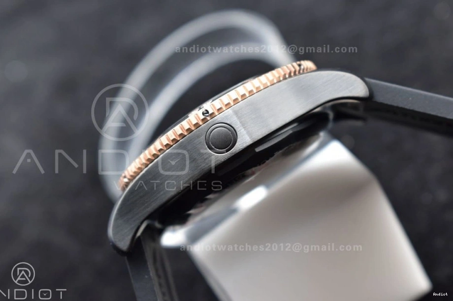 Rubber Bezel Dial Superocean 1:1 Automatic Black Best A2824 44 on Black Edition Black Strap TF 0406